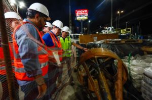 Governador e presidente da Cagepa inspecionam obras de estação elevatória de esgotos